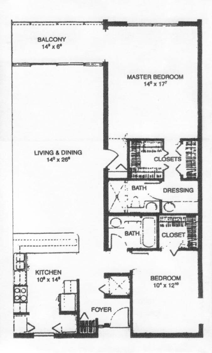 Siesta Breakers #603 Floor Plan.